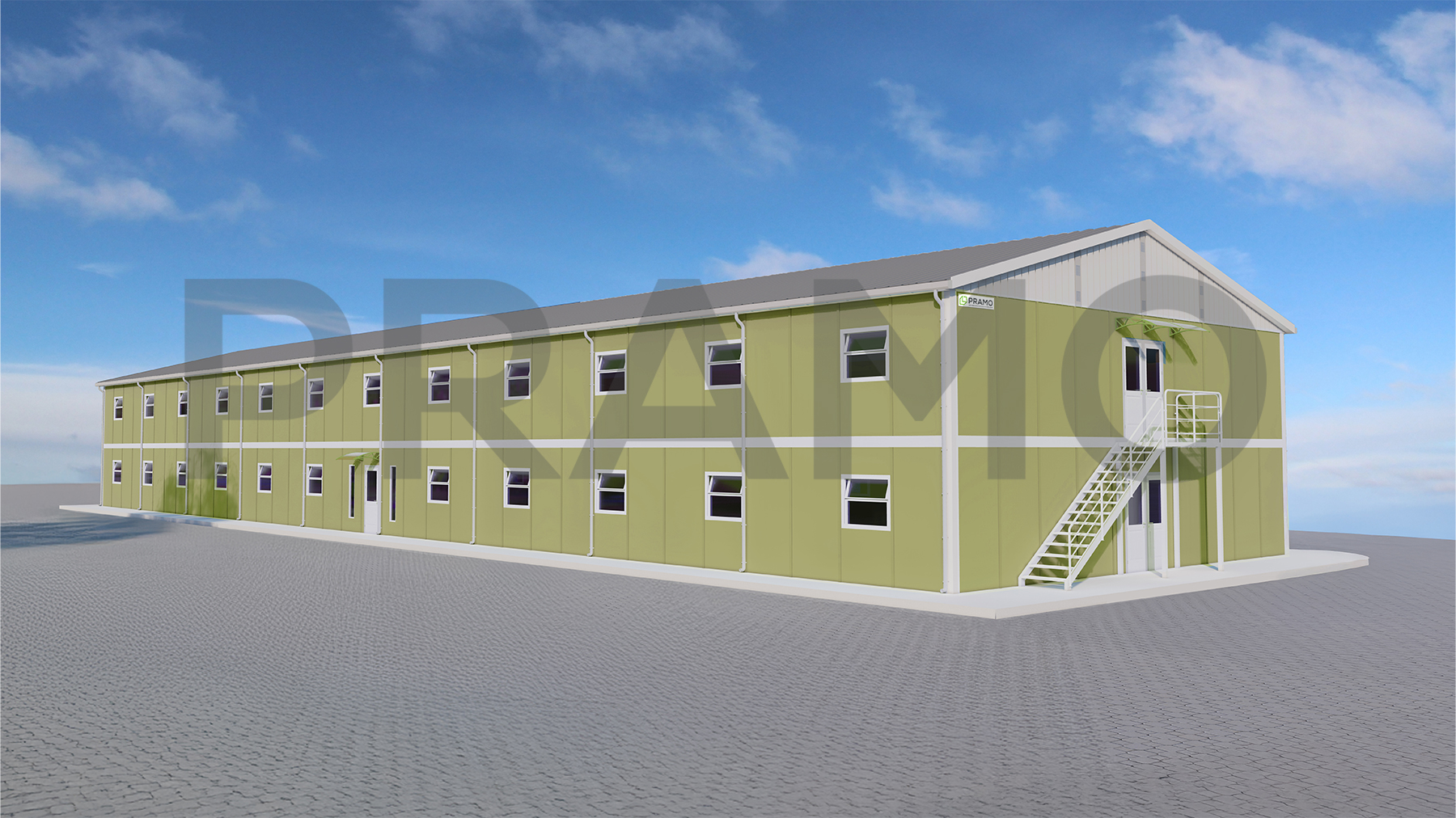 1154m² Prefabrik İşçi Yatakhaneleri
