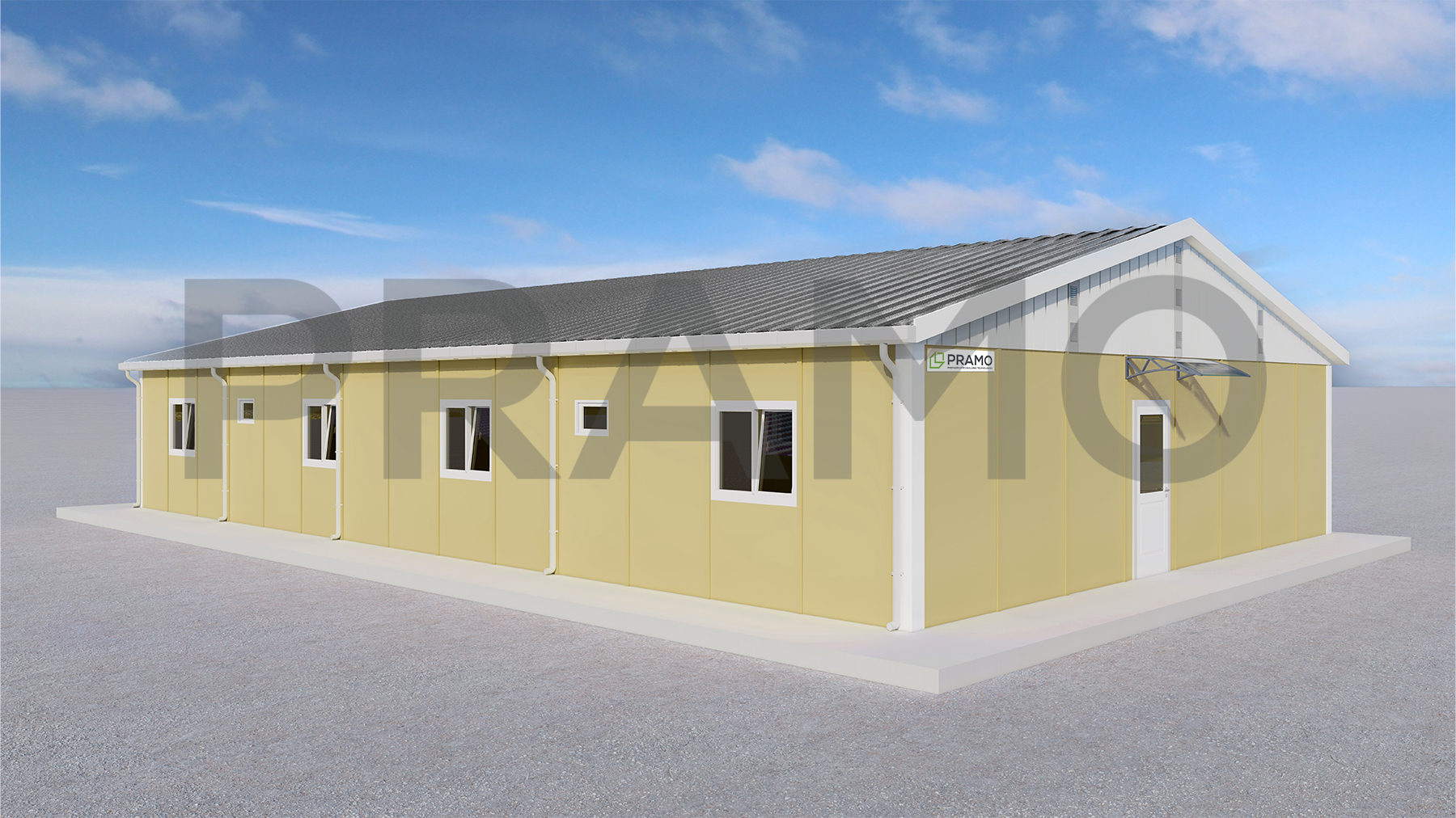 181m² Prefabrik Mühendis Yatakhanesi
