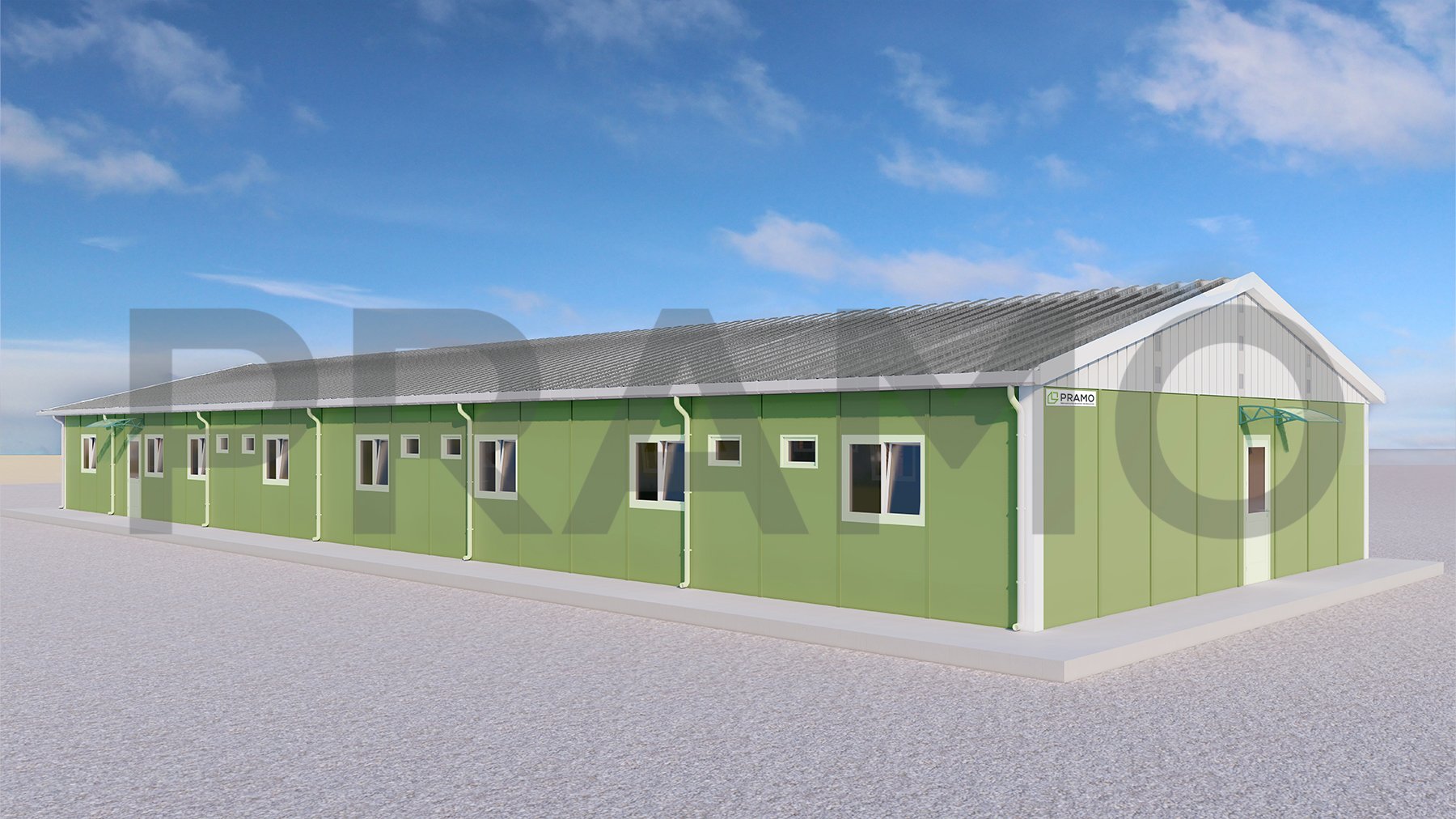 303m² Prefabrik Mühendis Yatakhanesi