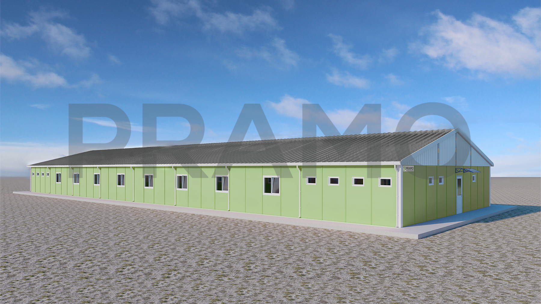 513m² İşci Yatakhanesi 64 Kişilik
