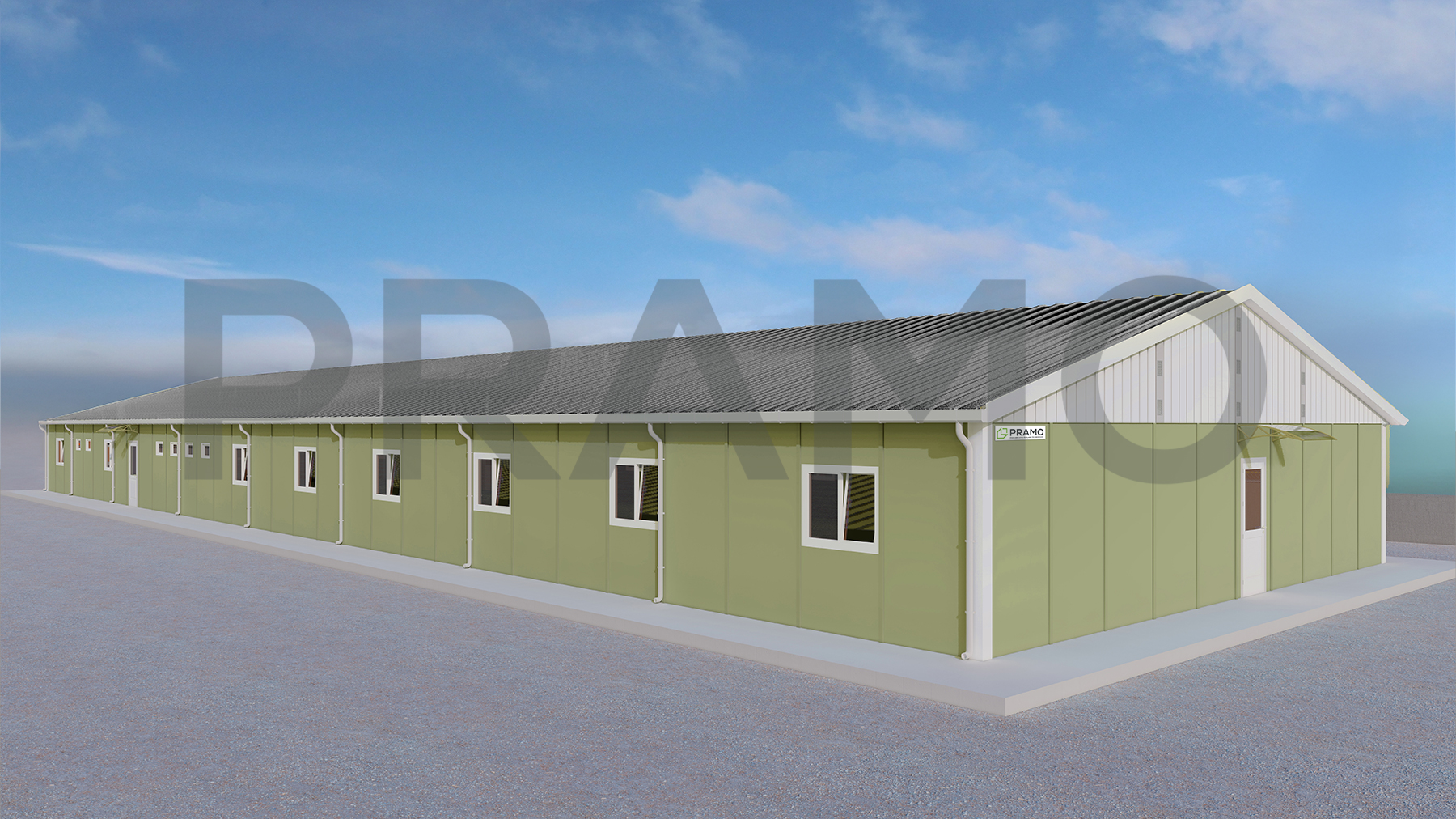 513m² Prefabrik Mühendis Yatakhanesi