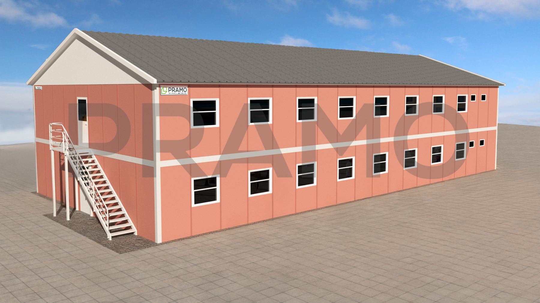 550m² Prefabrik İşçi Yatakhaneleri